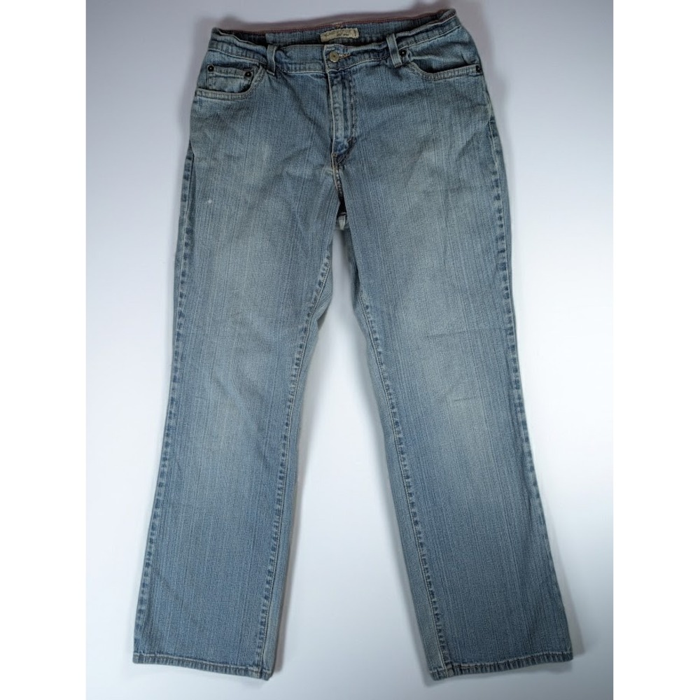 Y2K Levi's 550 Relaxed Boot Cut Jeans Light Wash Denim Women's Blue 12M
